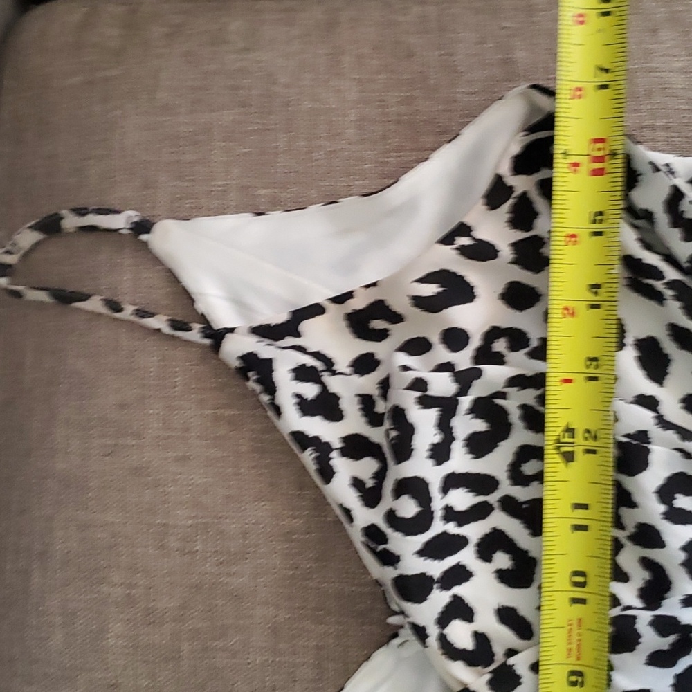 black white faux wrapped dress size s - Picture 9 of 11